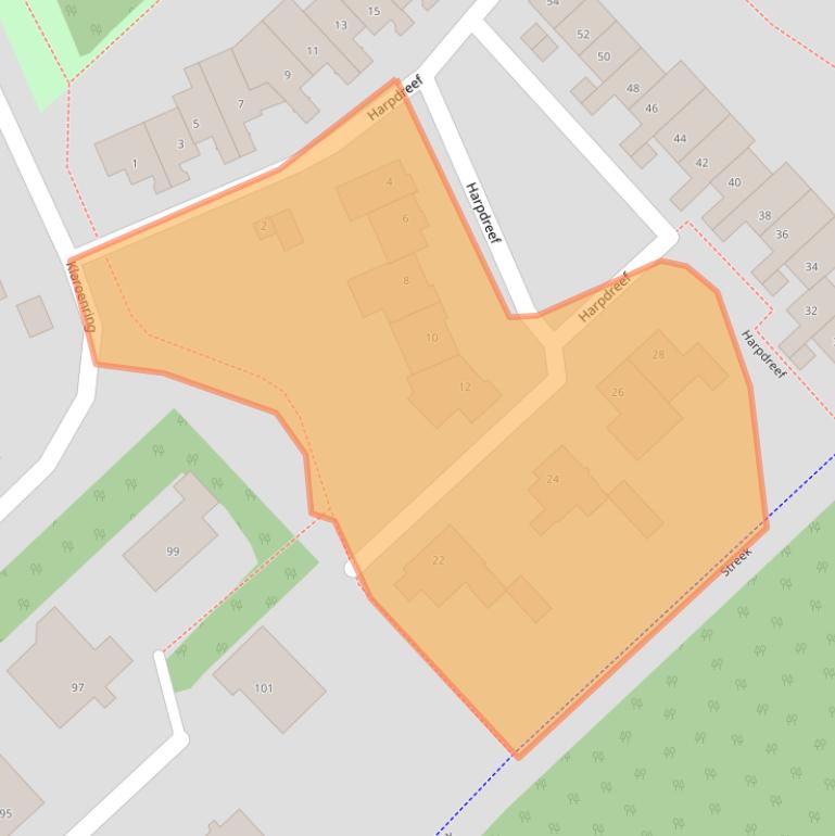 Kaart van postcodegebied 4876ZX.