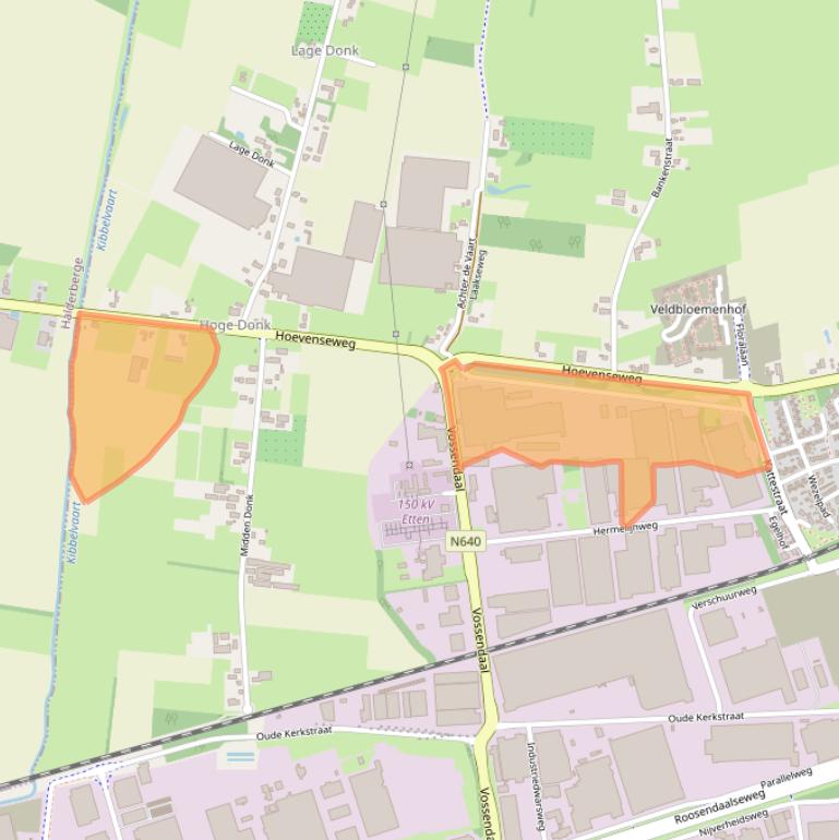 Kaart van postcodegebied 4877LA.