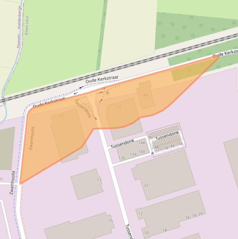 Kaart van postcodegebied 4878AK.