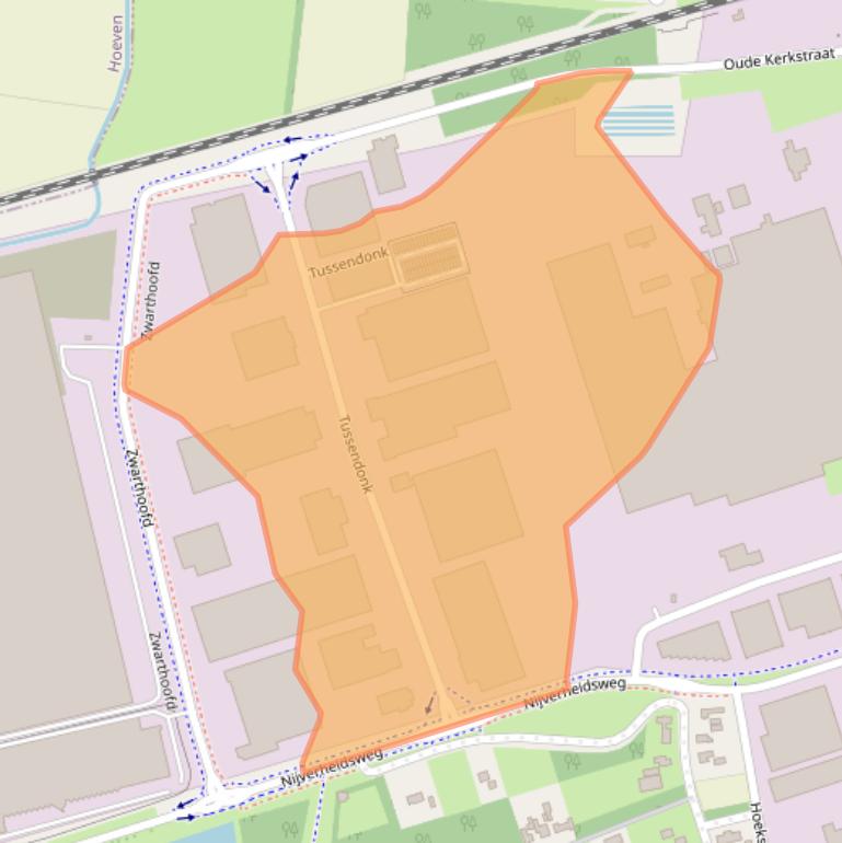 Kaart van postcodegebied 4878AM.