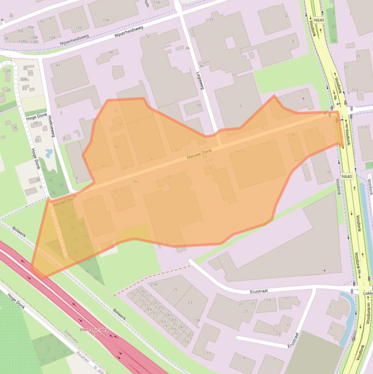 Kaart van postcodegebied 4879AC.