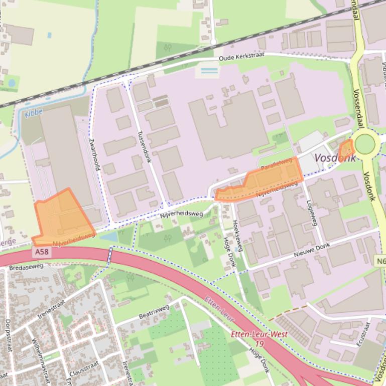 Kaart van postcodegebied 4879AZ.