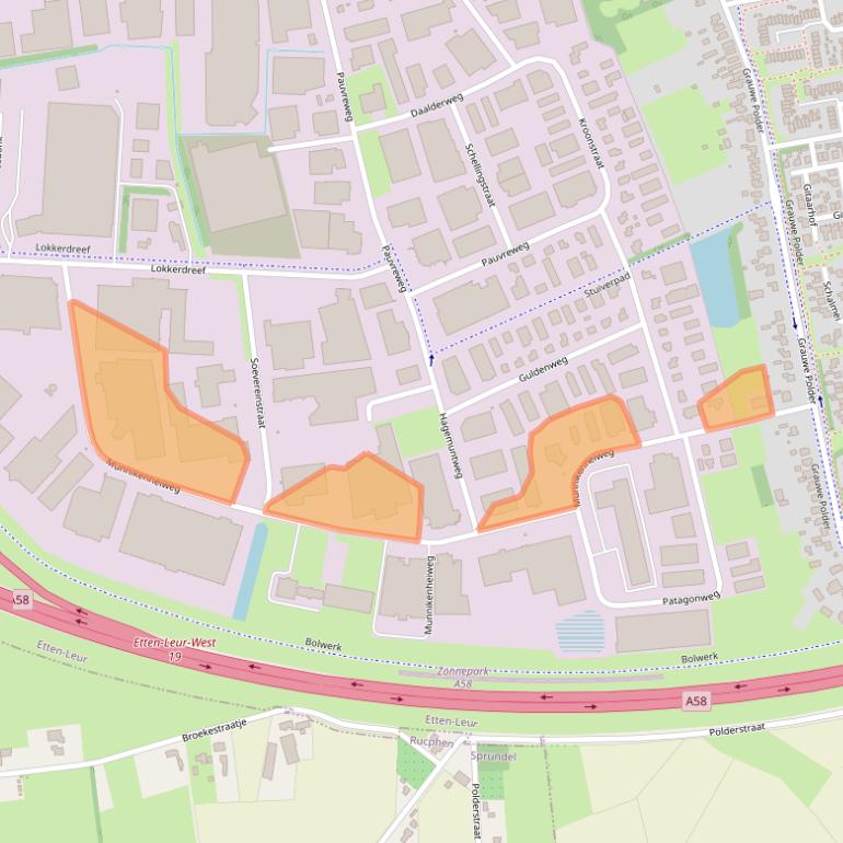 Kaart van postcodegebied 4879NG.