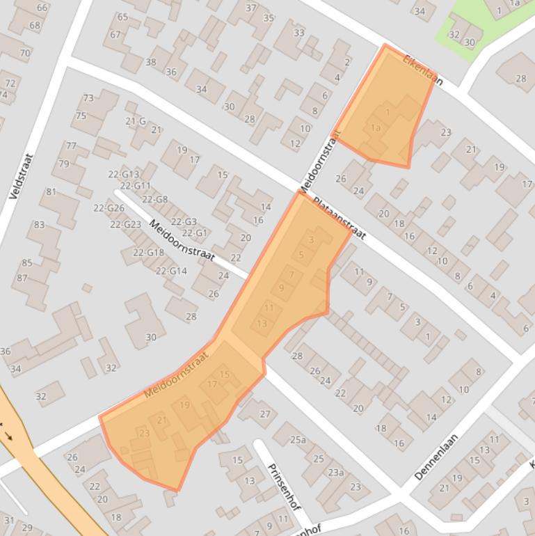 Kaart van postcodegebied 4881AA.