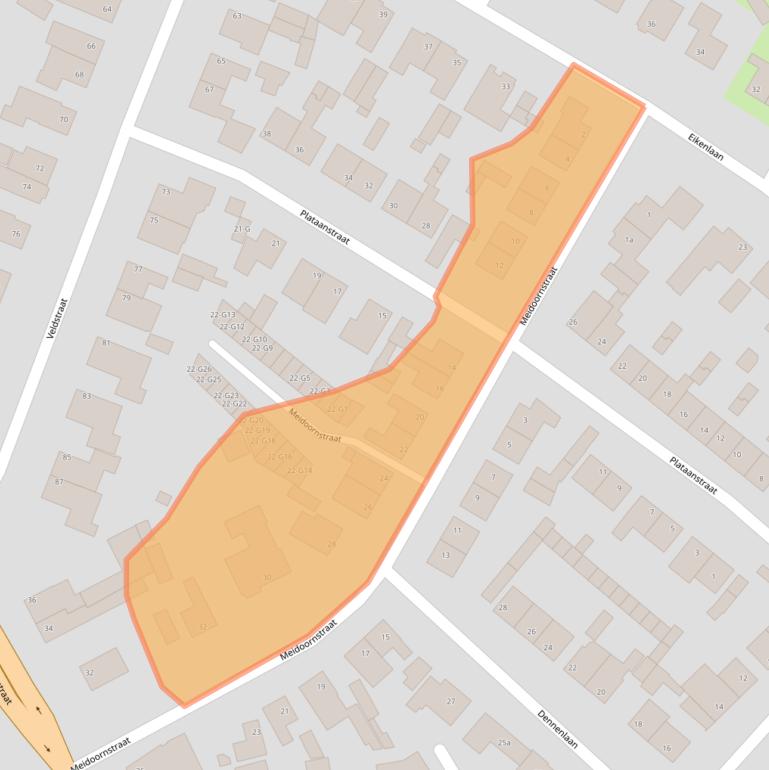 Kaart van postcodegebied 4881AB.