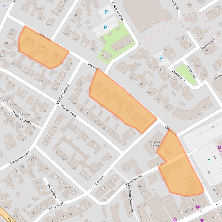 Kaart van postcodegebied 4881AH.