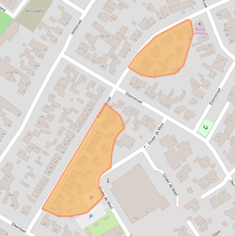 Kaart van postcodegebied 4881AK.