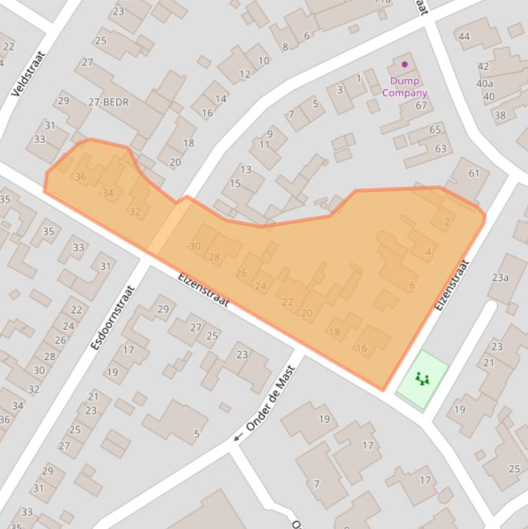 Kaart van postcodegebied 4881AV.