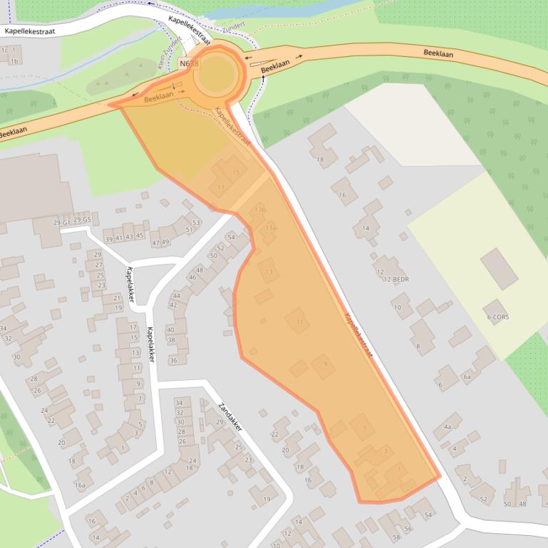 Kaart van postcodegebied 4881BJ.