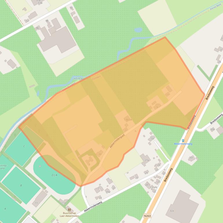 Kaart van postcodegebied 4881BM.