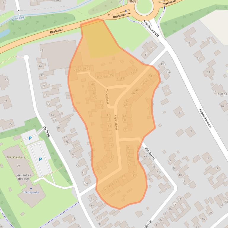 Kaart van postcodegebied 4881BT.