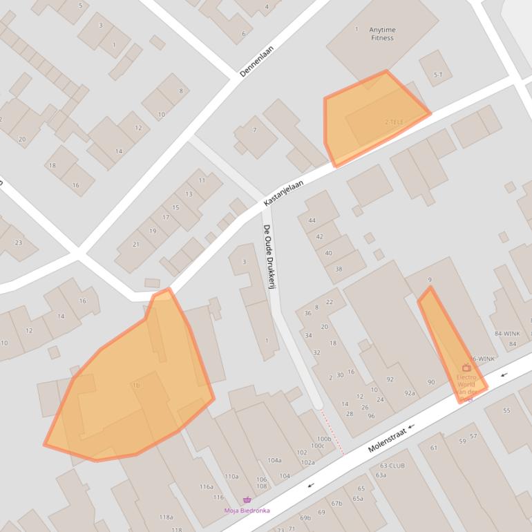 Kaart van postcodegebied 4881BZ.