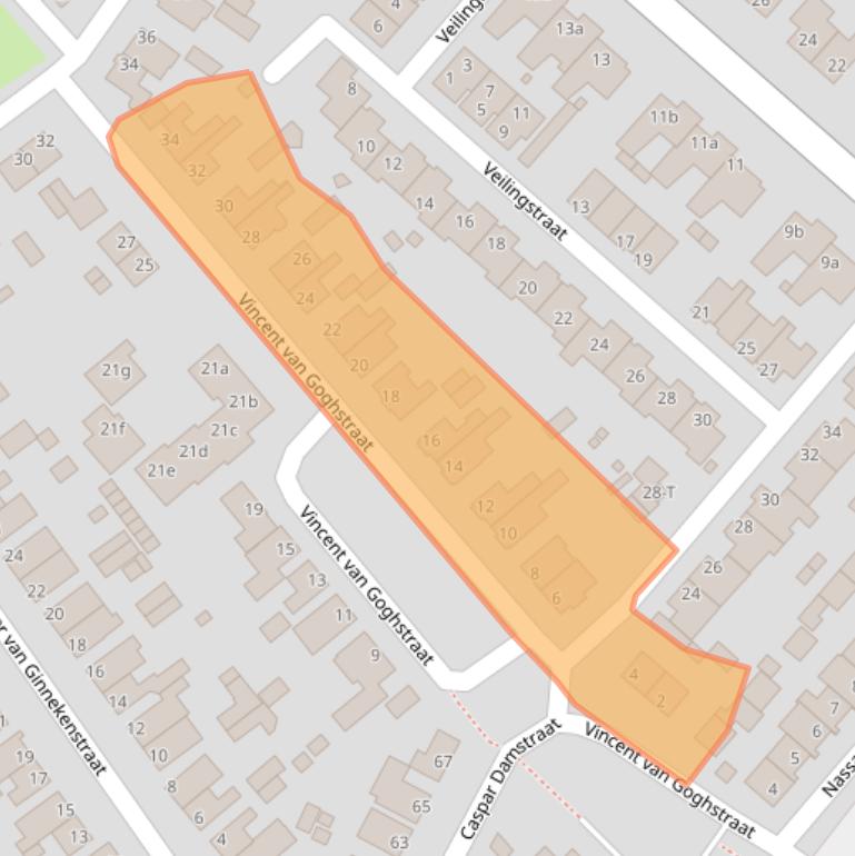 Kaart van postcodegebied 4881CE.