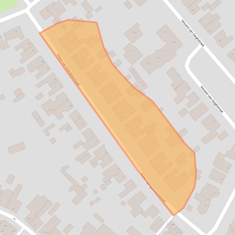 Kaart van postcodegebied 4881CH.