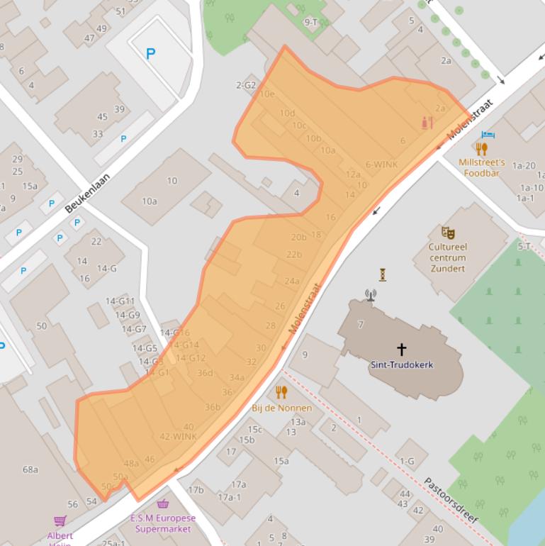 Kaart van postcodegebied 4881CS.