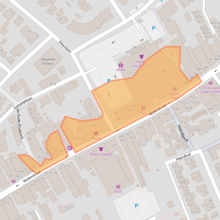 Kaart van postcodegebied 4881CT.