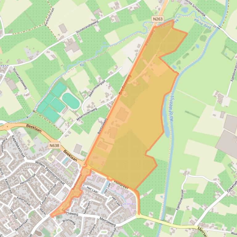 Kaart van postcodegebied 4881DE.