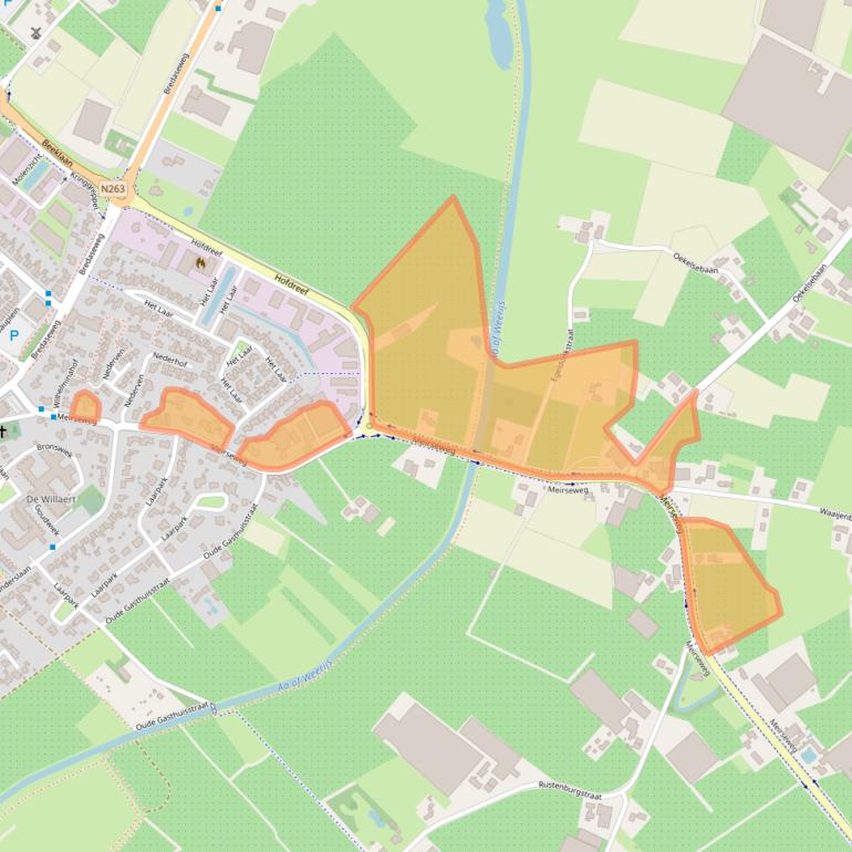 Kaart van postcodegebied 4881DH.