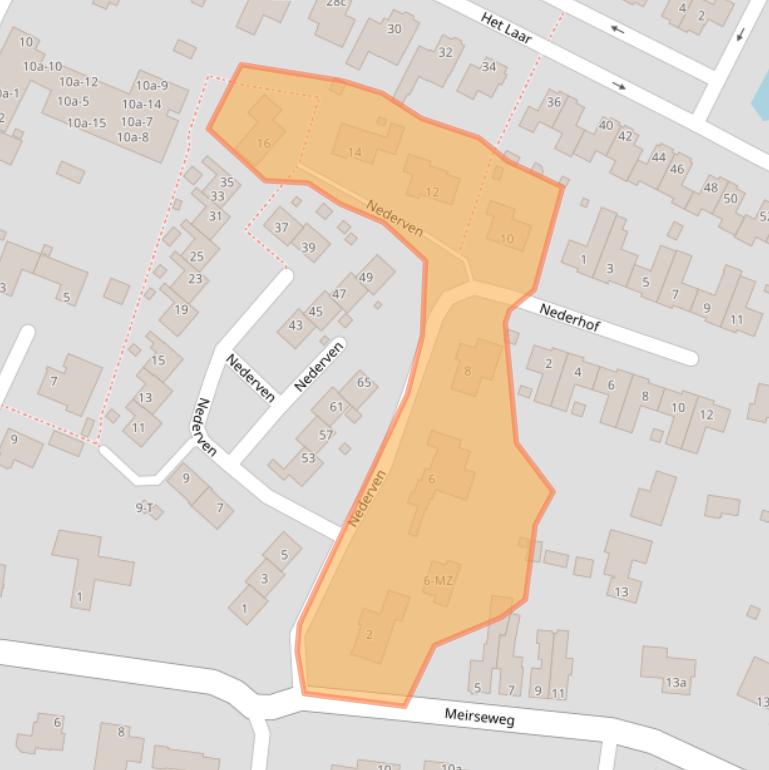 Kaart van postcodegebied 4881DM.