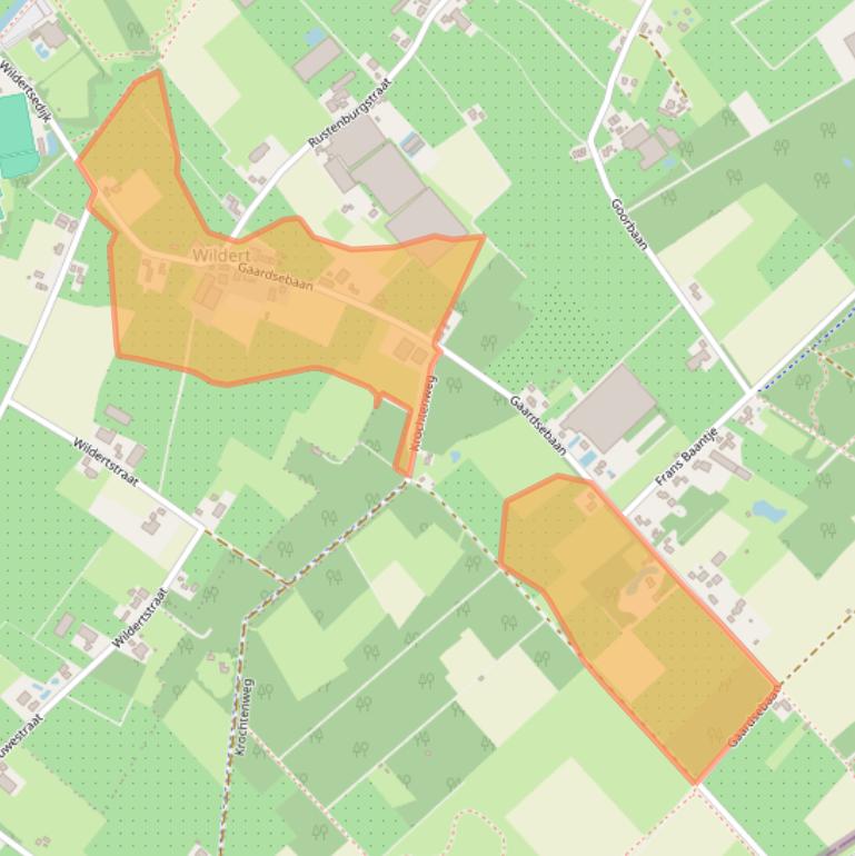 Kaart van postcodegebied 4881DP.