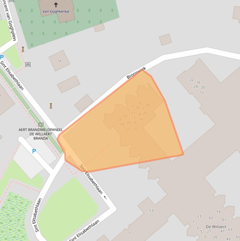 Kaart van postcodegebied 4881DW.