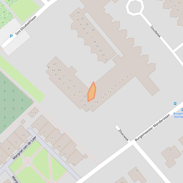 Kaart van postcodegebied 4881DX.