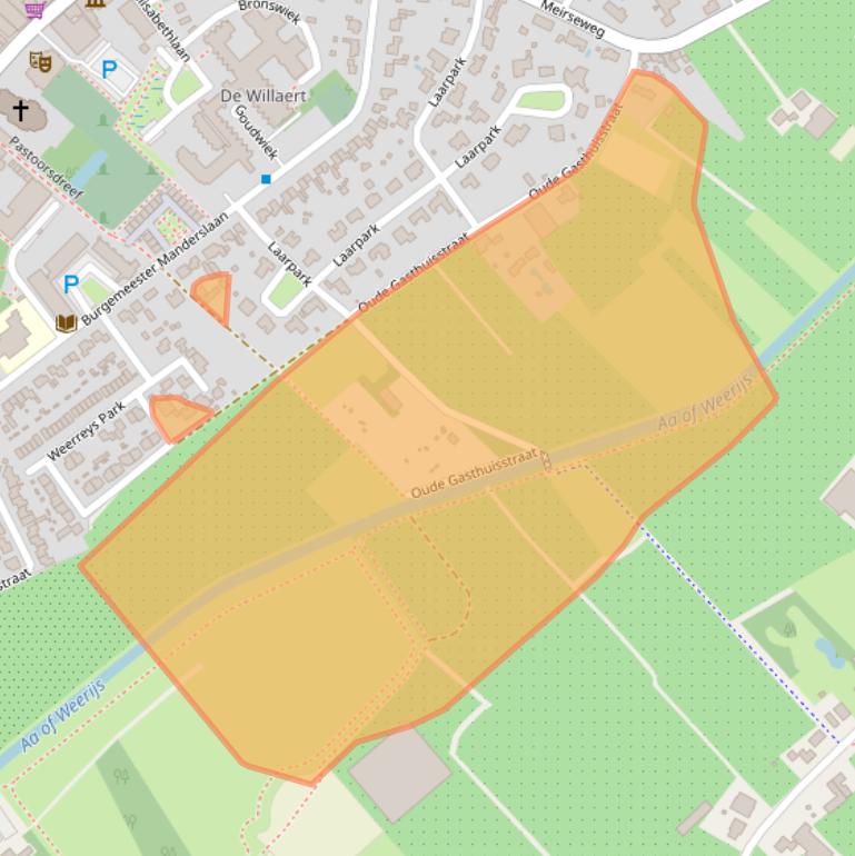 Kaart van postcodegebied 4881EA.