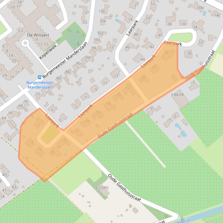 Kaart van postcodegebied 4881EC.