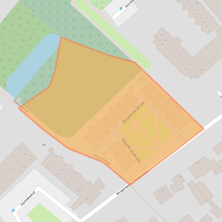 Kaart van postcodegebied 4881EE.