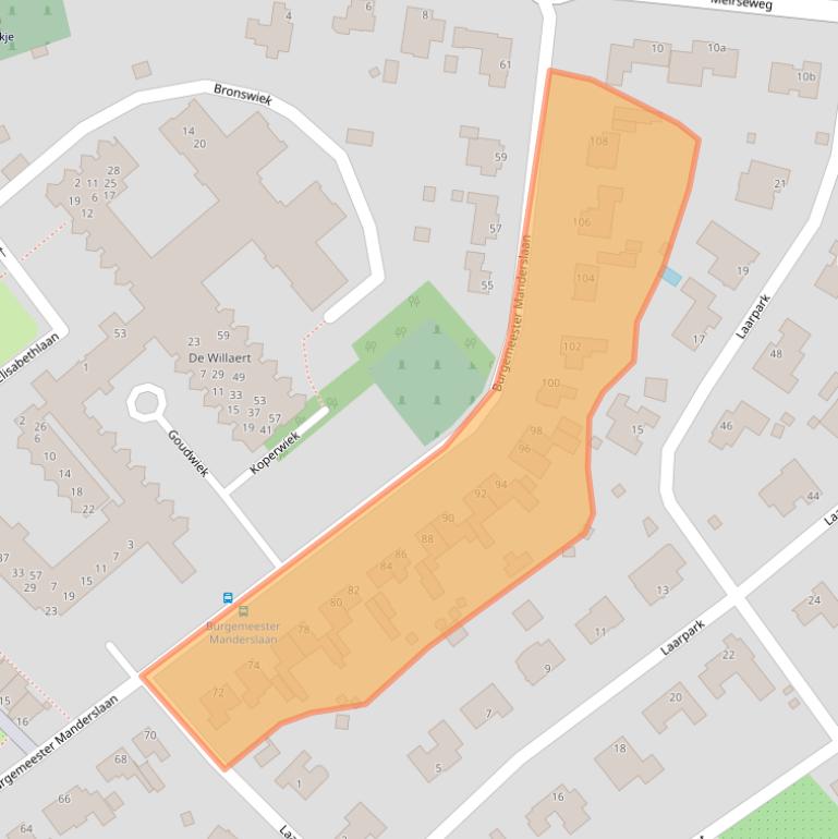 Kaart van postcodegebied 4881EL.