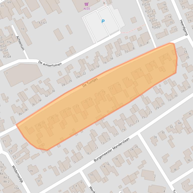 Kaart van postcodegebied 4881ER.