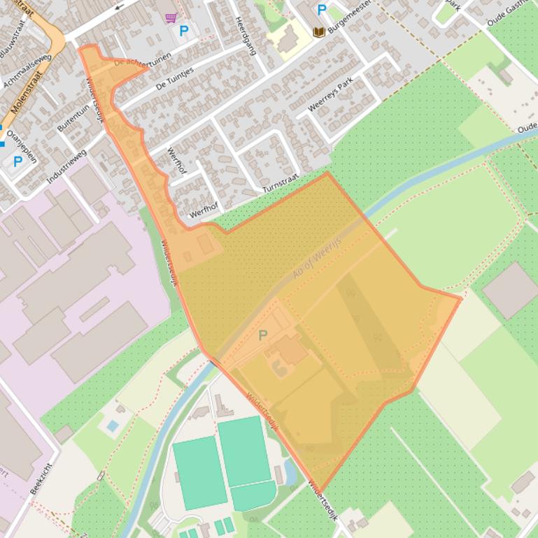 Kaart van postcodegebied 4881ET.