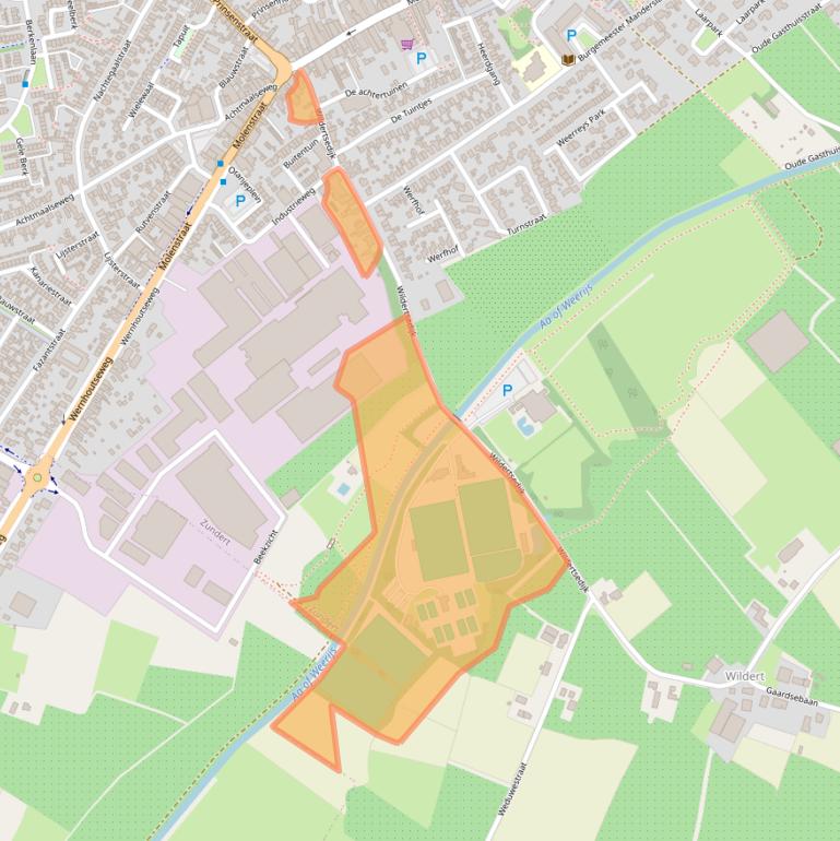 Kaart van postcodegebied 4881EV.