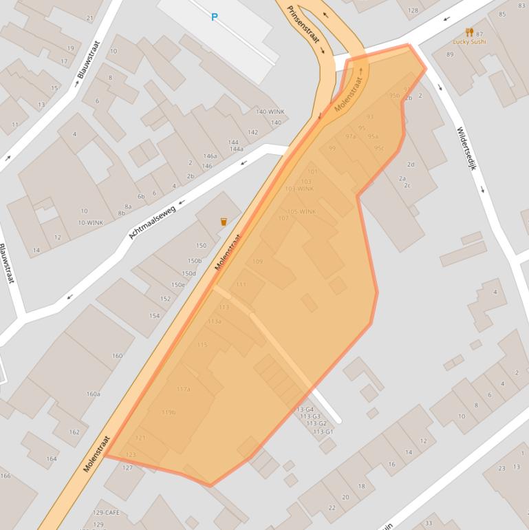 Kaart van postcodegebied 4881GC.