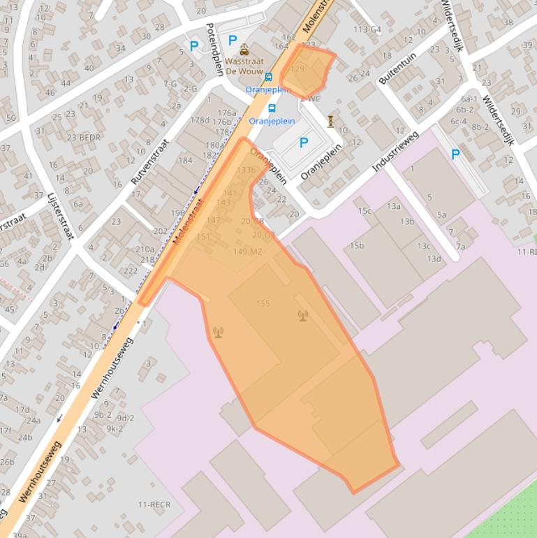 Kaart van postcodegebied 4881GD.