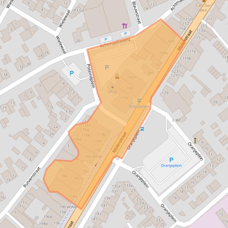 Kaart van postcodegebied 4881GG.