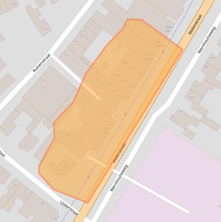 Kaart van postcodegebied 4881GH.