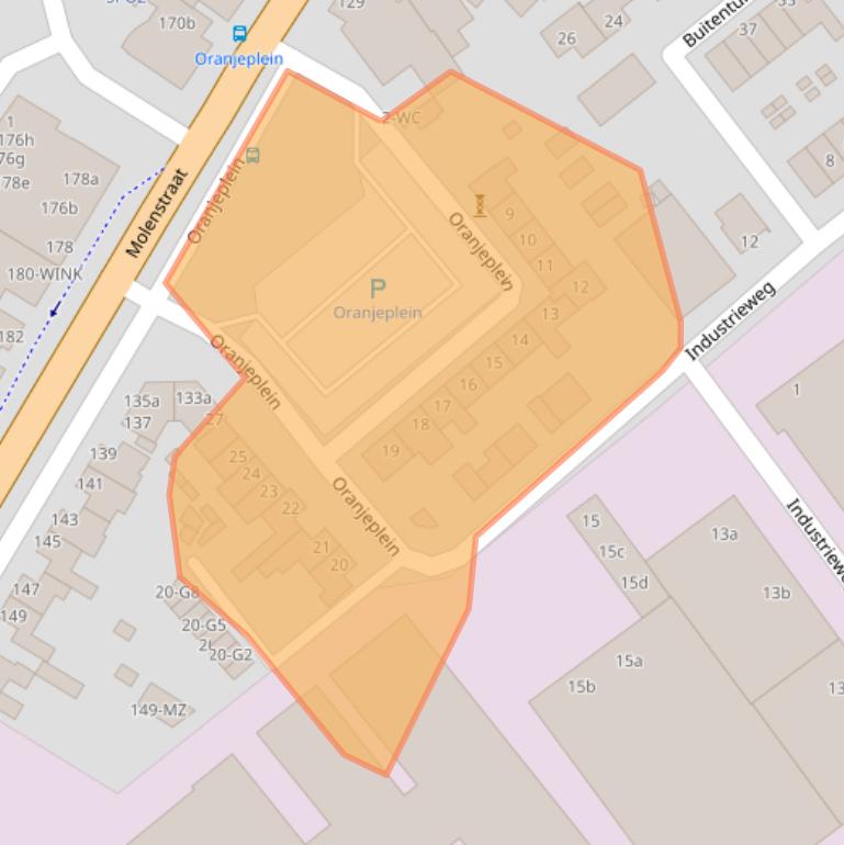 Kaart van postcodegebied 4881GJ.