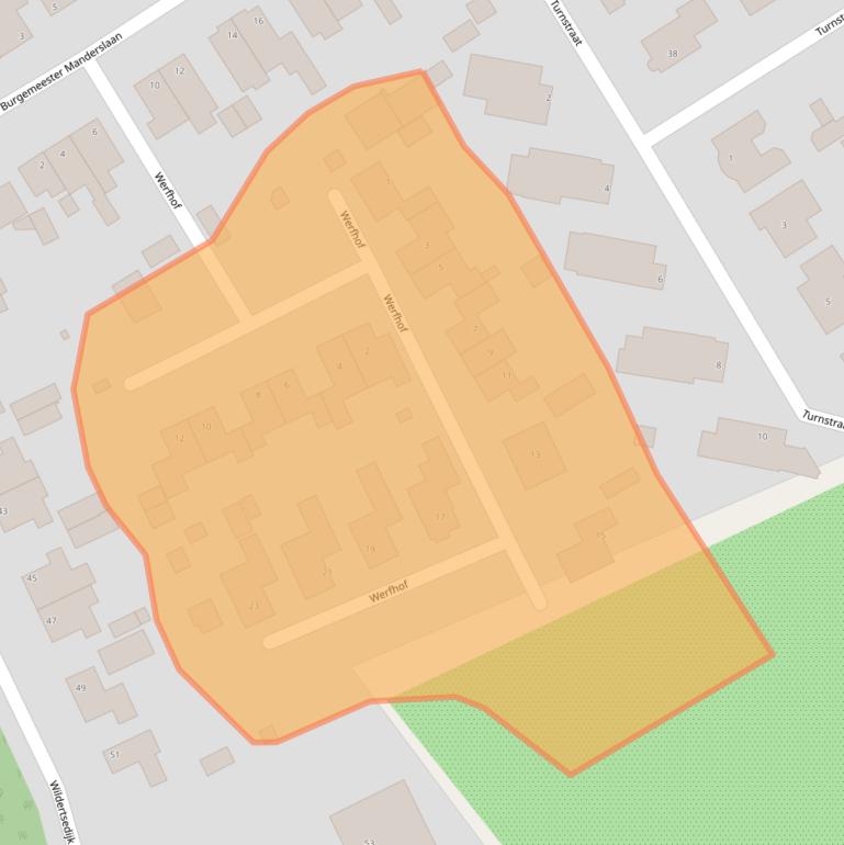 Kaart van postcodegebied 4881GN.