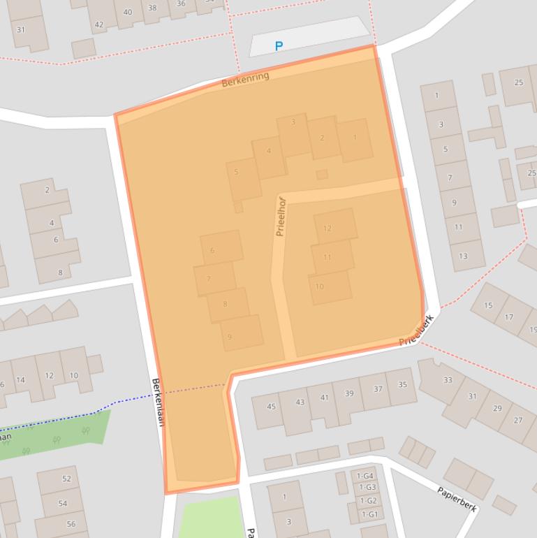 Kaart van postcodegebied 4881HV.