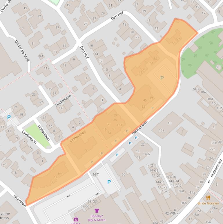 Kaart van postcodegebied 4881KA.