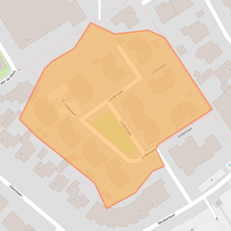 Kaart van postcodegebied 4881KB.