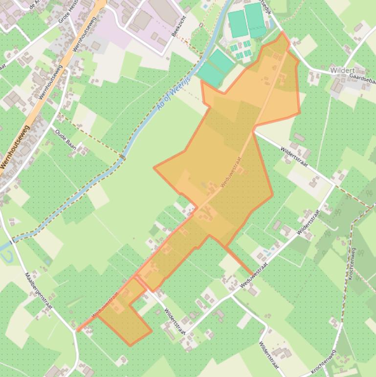 Kaart van postcodegebied 4881MA.