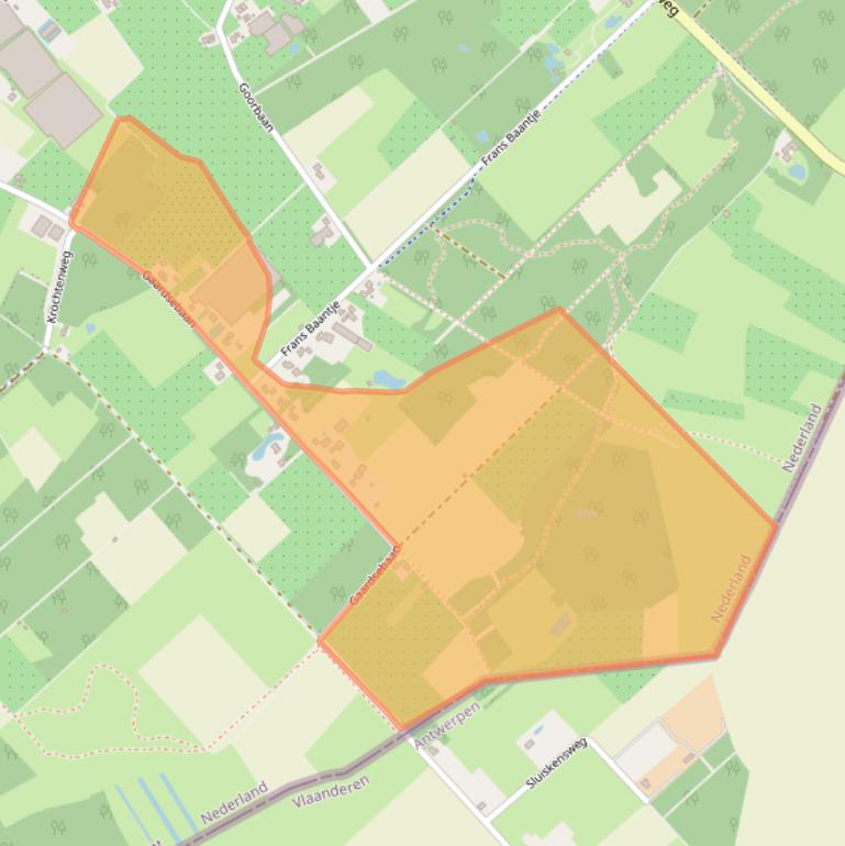 Kaart van postcodegebied 4881ME.