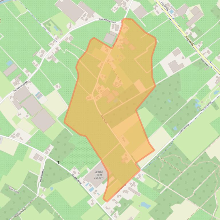 Kaart van postcodegebied 4881MH.