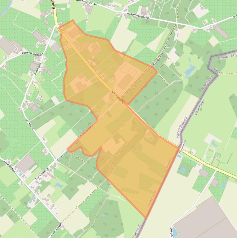 Kaart van postcodegebied 4881MJ.