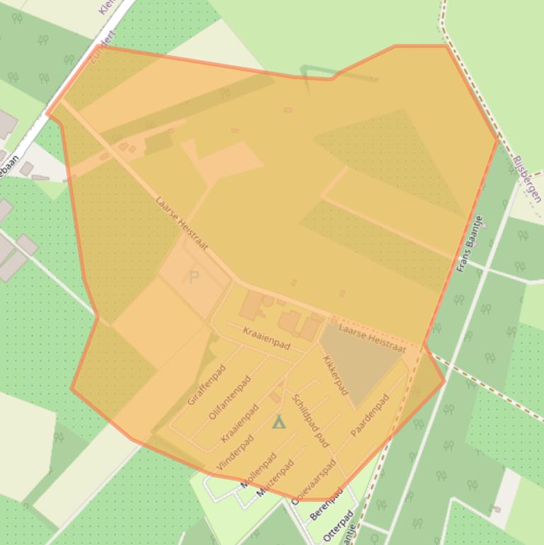 Kaart van postcodegebied 4881ND.