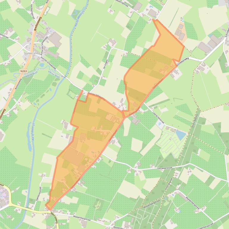 Kaart van postcodegebied 4881NE.