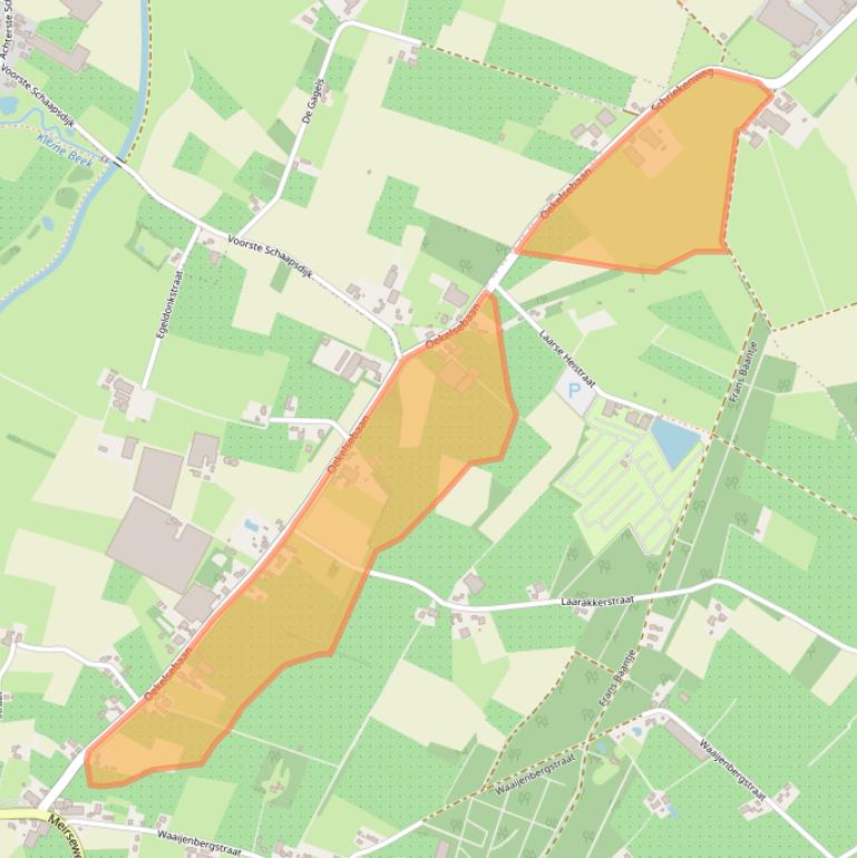 Kaart van postcodegebied 4881NG.