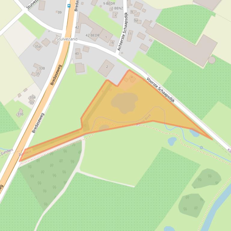 Kaart van postcodegebied 4881NJ.